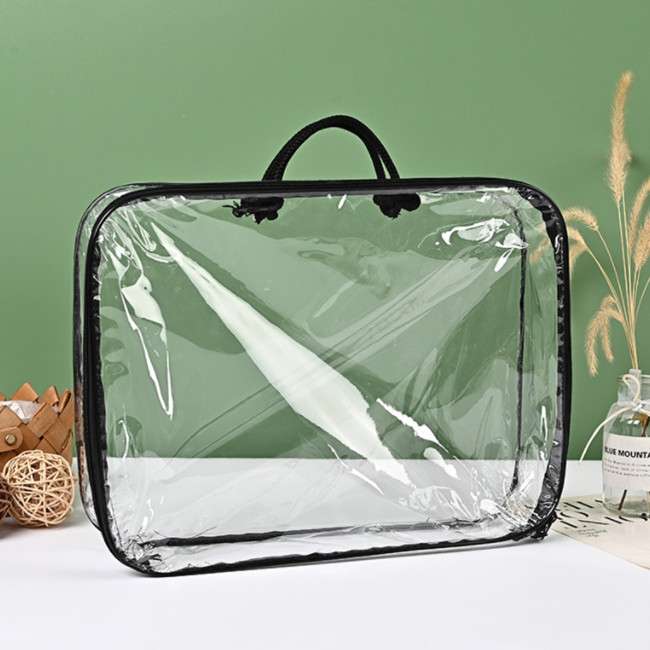 Transparent PVC Quilt Packaging Bags With Durable Zipper Closure